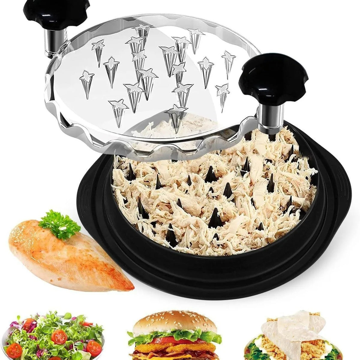 Manual Chicken Shredder Tool | Quick Meat Shredder for Chicken, Beef & Pulled Sandwich Filling