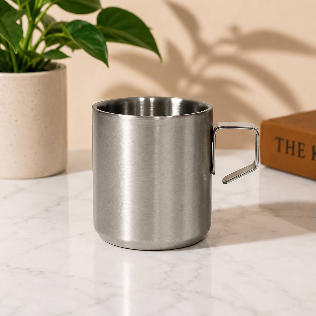 Premium Stainless Steel 304 Single Piece Mug – 220ML Coffee & Tea Cup | Golden & Silver Color Options