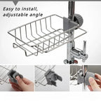 Faucet Rack | Sink Sponge Holder Basket for Kitchen (No Rust, Easy Drain)