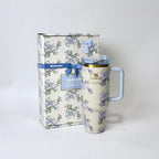 Blue Petal 40oz Floral Stainless Steel Stanley | Gift Box Included - Imperial Nest