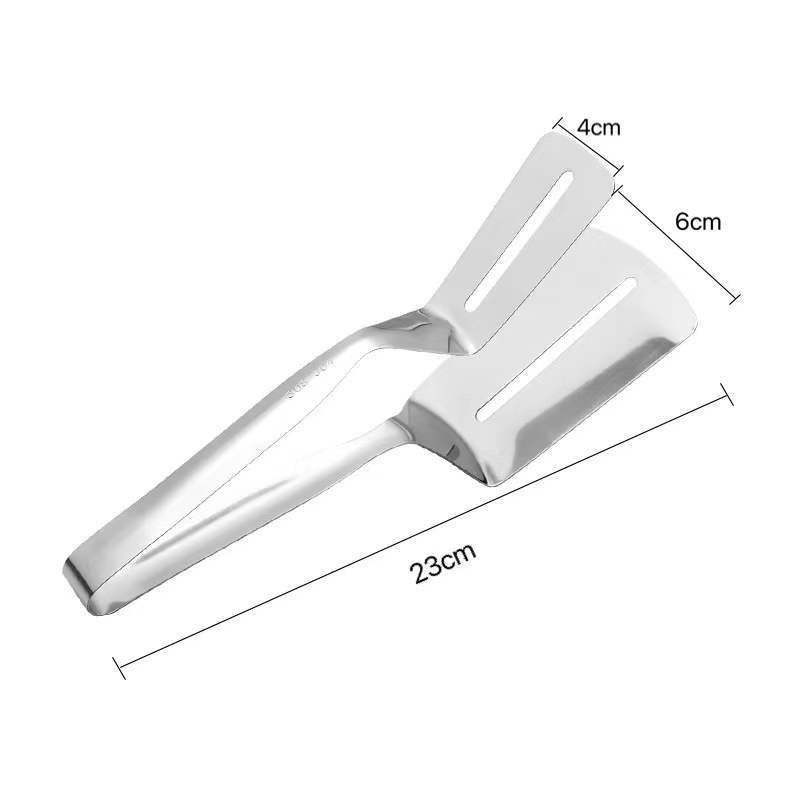 Stainless Steel Tongs with Wide Spatula Grip | Grill, Steak & Frying Kitchen Tongs